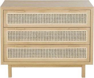 Maisons du monde C&oacute;moda de rejilla de rat&aacute;n con 3 cajones 100 cm