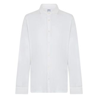 Fedeli Licht wit overhemd en ademend - Heren - Casual Overhemden - Wit - 5XL - Katoen - Overhemden