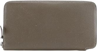 Herm&egrave;s Pre-owned Wallets, female, Beige, Size: ONE SIZE Pre-owned Azap Zip Around Wallet