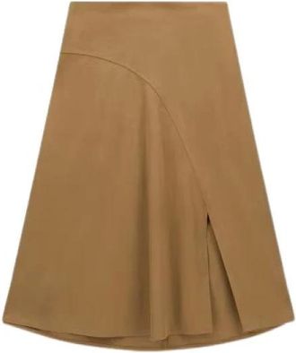 Guess Midi Rok - Dames - Midirokken - Beige - M - Polyester - Rokken