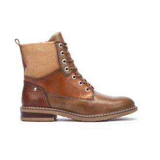 Pikolinos Veterschoen - Groen Olijf - Dames - Veterlaarzen - Groen - 36 EU - Leer - Schoenen