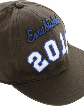 Off-white Mens Boxy Logo Baseball Cap Brown Accessories > Beanies & Hats