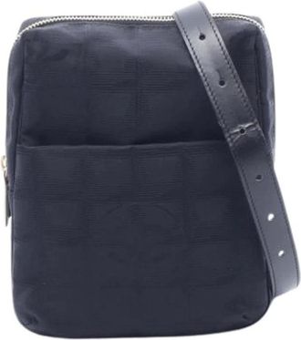 Chanel Pre-owned Cross Body Bags, female, Black, Size: ONE SIZE Pre-owned Vintage Nylon Crossbody Bag