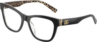 Dolce & Gabbana Dg 3430 Optical Frame - Dames - Brillen - Zwart - 55 MM - Accessoires