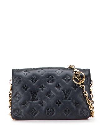 Louis Vuitton 2021-2025 Monogram Embossed Pochette Coussin crossbody bag - Black