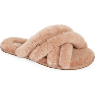 UGG Scuffita Genuine Shearling Slide Slipper in Ryk at Nordstrom Rack, Size 10