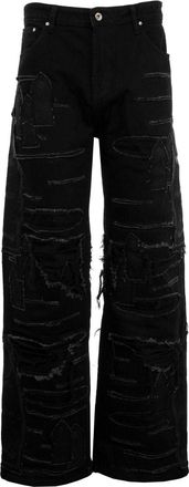 Who Decides War by Ev Bravado Jeans Ultra Flare Windowed - Nero