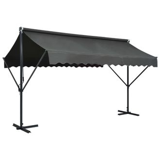 vidaXL Vidaxl - Tenda Parasole Con Piedistallo 400x300 Cm Antracite