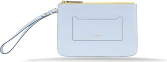 Burberry Leren Dames Clutch met Rits - Dames - Clutches - Blauw - ONE Size - Tassen