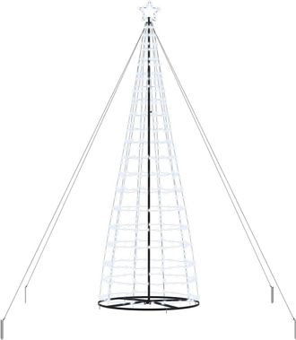 vidaXL &Aacute;rbol De Navidad Led Ekenas 400 Cm 800 Led Blanco Fr&iacute;o Acero Vidaxl