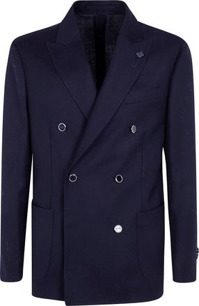 Lardini Jacket Wool Blue Roma