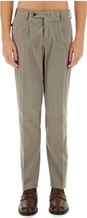 Pantaloni Torino Soft Touch Stretch Gabardine Zakelijke Pantalon - Heren - Nette broeken - Grijs - M - Katoen - Broeken