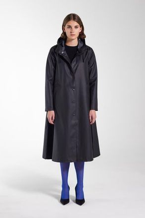 Stutterheim Mosebacke Long Raincoat in Black at Nordstrom, Size Medium