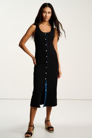 Lisa Todd Pure Pima Rib Dress in Black at Nordstrom, Size X-Small