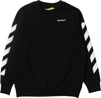 Off-white Boys Kids Rubber Arrow Logo Black Sweatshirt Cotton - Size 8Y