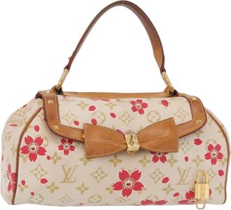 Louis Vuitton Retro Bag Limited Edition Cherry Blossom Monogram White Canvas Handbag (Pre-Owned)