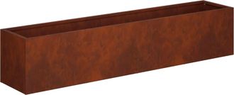 vidaXL Macetero De Jard&iacute;n Oxidado 100 X 20 X 20 Cm Acero Oxidado Vidaxl