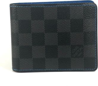 Louis Vuitton Damier Graphite Black Blue Damier Graphite Wallet (Bi-Fold) (Pre-Owned)