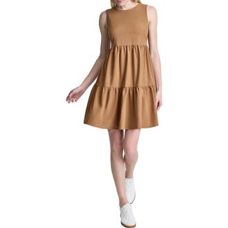 DKNY Commuter Sleeveless Swing Minidress in Luggage at Nordstrom Rack, Size 10