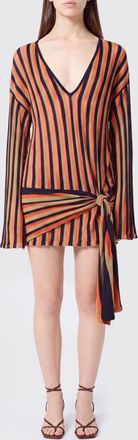 Blumarine Abito in misto cotone a righe
