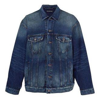 Balenciaga FBI Denim Jacket Blue 681690TJW754021