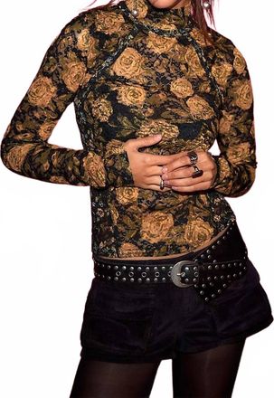 Free People Lyric Long Sleeve Top In Black