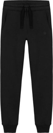 Colmar Zwarte fluwelen broek met glitterprint - Dames - Sweatpants - Zwart - L - Katoen - Broeken