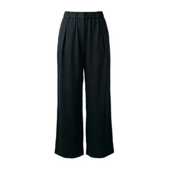 Jil Sander Wide Trousers, female, Black, Size: XS Fluid Viscose Trousers