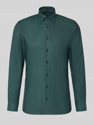 Olymp No. 6 Super Slim Fit Businesshemd aus Baumwoll-Mix in Gruen, Gr&ouml;&szlig;e 38