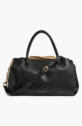 DKNY Poplin Small Satchel in Black/gold at Nordstrom