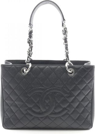 Chanel Black Leather Tote Bag (Pre-Owned)