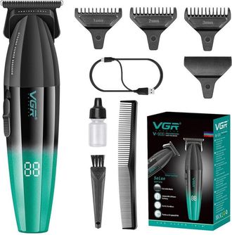 Trade Shop MaxTech - Tagliacapelli Professionale Rifinitore Cordless Lama A T Dlc Ricarica Usb V-906