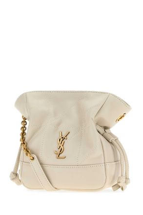 Saint Laurent Womens Sand Leather Mini Jamie Bucket Bag Ccremasoft Borse A Secchiello