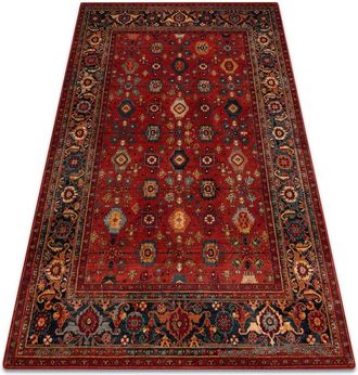 RugsX Rugsx - Wool carpet omega parillo frame ruby red 170x235 cm