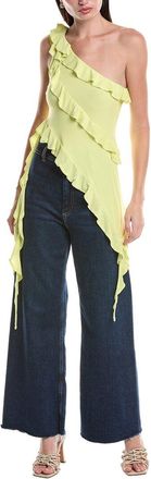 AFRM Afrm Vivica Asymmetrical Ruffle Top