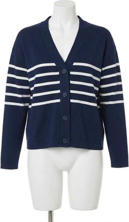 Spanx Airessentials Stripe Cardigan In Mdnvy Porcelain