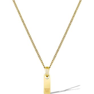 Vincero Mens Initial Pendant Necklace in Gold - W at Nordstrom
