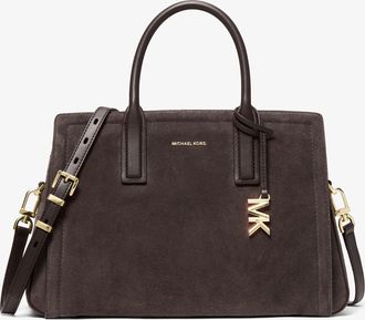 Michael Kors Laila Medium Suede Satchel