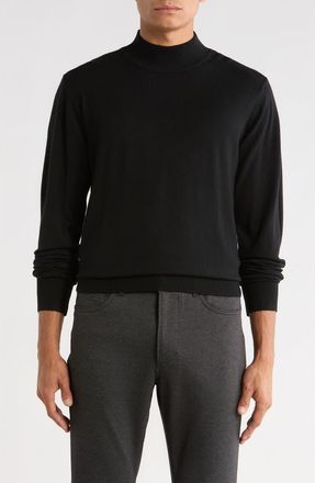 T.R. Premium Slim Fit Mock Neck Sweater in Black at Nordstrom Rack, Size Xxx-Large