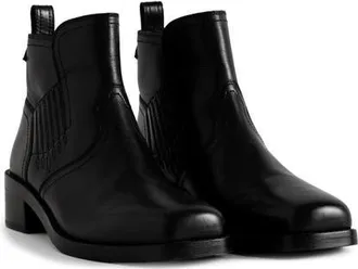 Zadig&Voltaire Igata Leather Western Bootie in Black at Nordstrom, Size 38