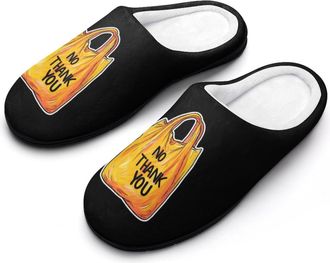 Generic No Plastic Bag Mens Slippers Slip On Comfortable Fleece Cotton House Shoes Winter