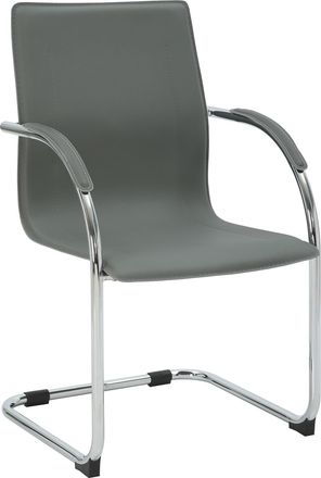 Clp Silla Cantilever Noeleen De Piel Sintetica Gris