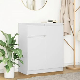 vidaXL Credenza Con Cassetto Bianco 71x35x84 Cm In Legno Multistrato - Vidaxl