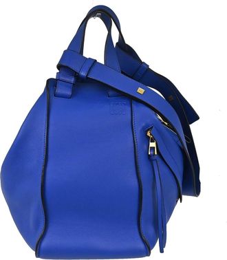 Loewe Hammock Leather Blue Leather Handbag (Pre-Owned)