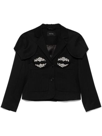 Simone Rocha crystal-embellished jacket - Black