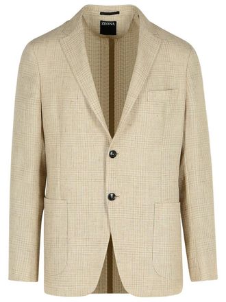Ermenegildo Zegna Drop 7 Beige Linen Blend Jacket