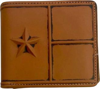 Montana West Mens Genuine Leather Lone Star Rfid Wallet In Brown