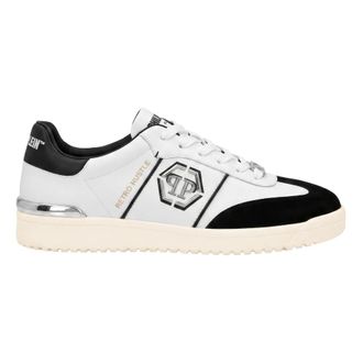 Philipp Plein Schoenen, unisex, Wit, 40 EU, Leer, Leren Lage Sneakers