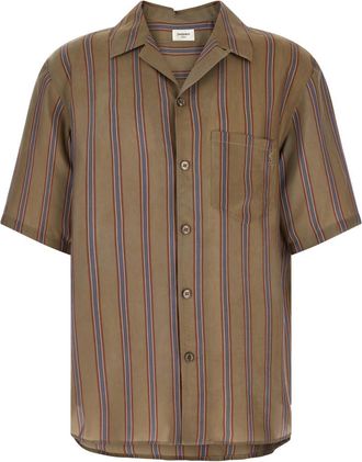 Saint Laurent Multicolor Cassandre Striped Shirt