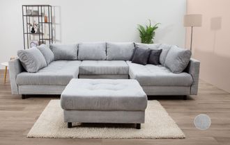 Collection Ab Wohnlandschaft »Toni U-Form, B: 298 cm« mit Hocker & 3 Zierkissen, Federkern